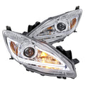 Chrome Projector Headlights with LED DRL Strip K250