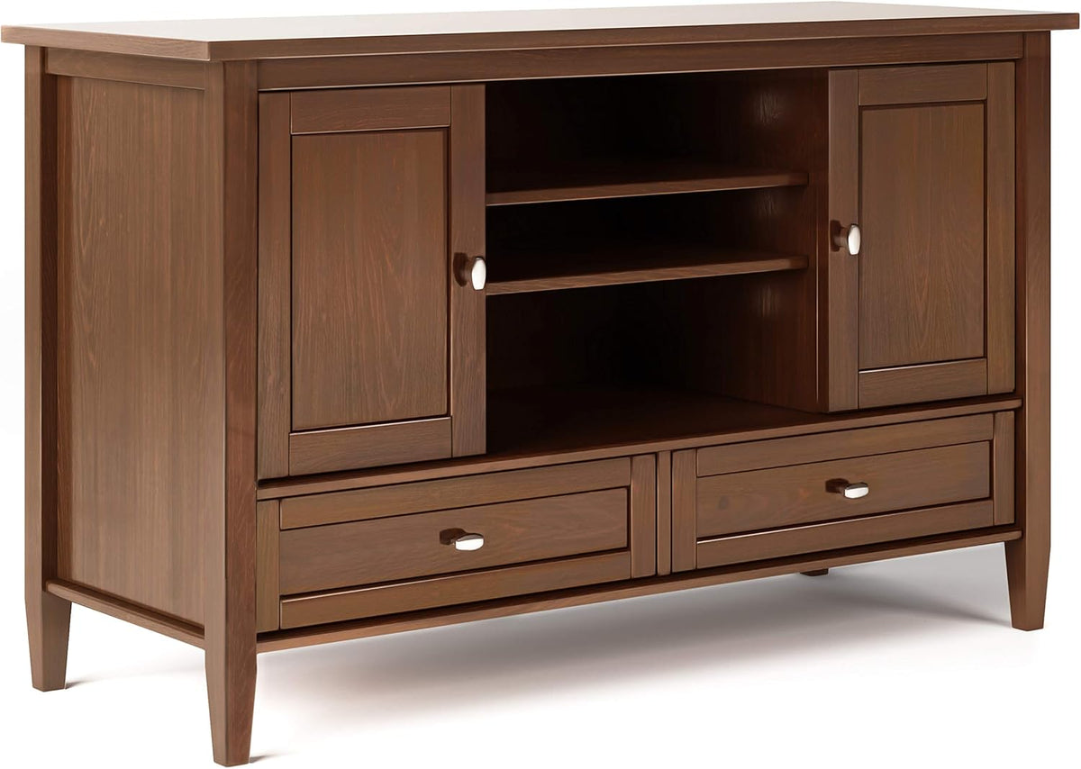 47 inch Solid Wood TV Media Stand in Farmhouse Grey J6086