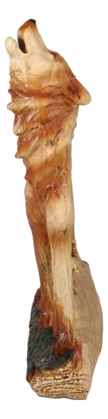 Gray Alpha Wolf Figurine Sculpture I490