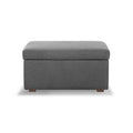 Dark Grey Square Storage Ottoman D55330