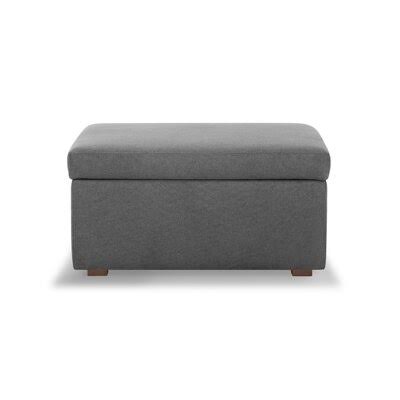 Dark Grey Square Storage Ottoman D55330