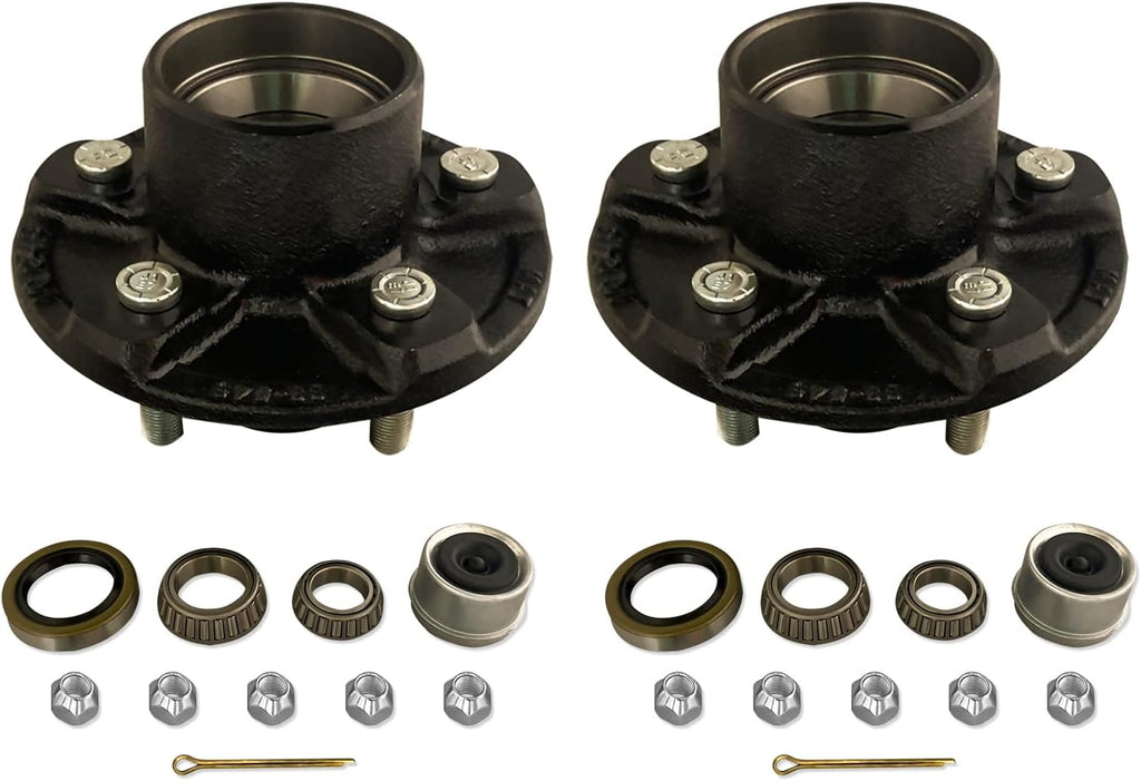 2 Sets 5 Bolt 4.5 Trailer Hub Kit 3500 lb Trailer Axle I5039