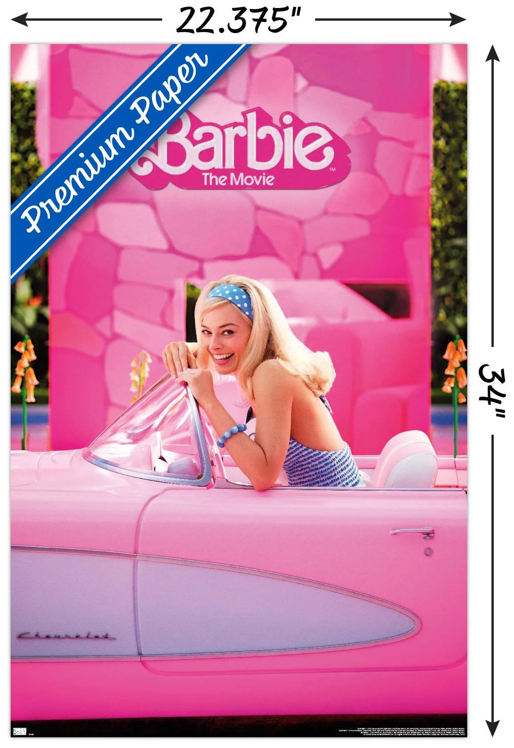 Barbie Car Wall Poster, 22.375" x 34" X471