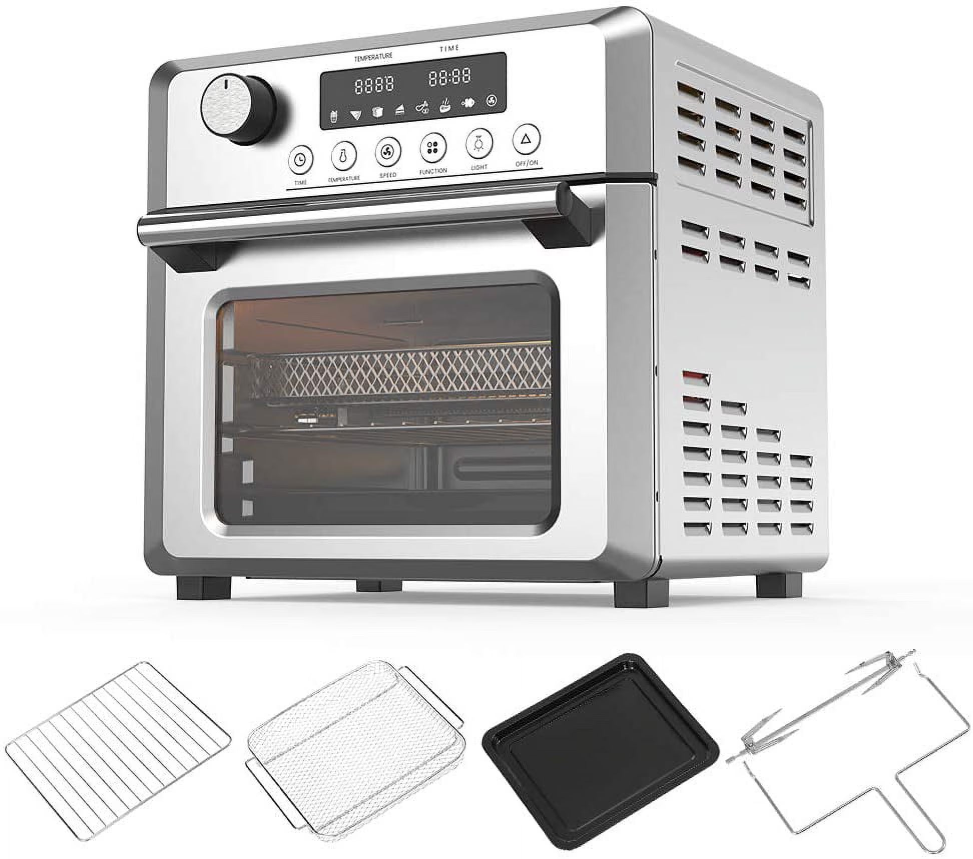 19 QT 1500W Silver Air Fryer Toaster Oven E9596