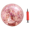 Rose Gold Glitter Beach Ball with Pump A791097