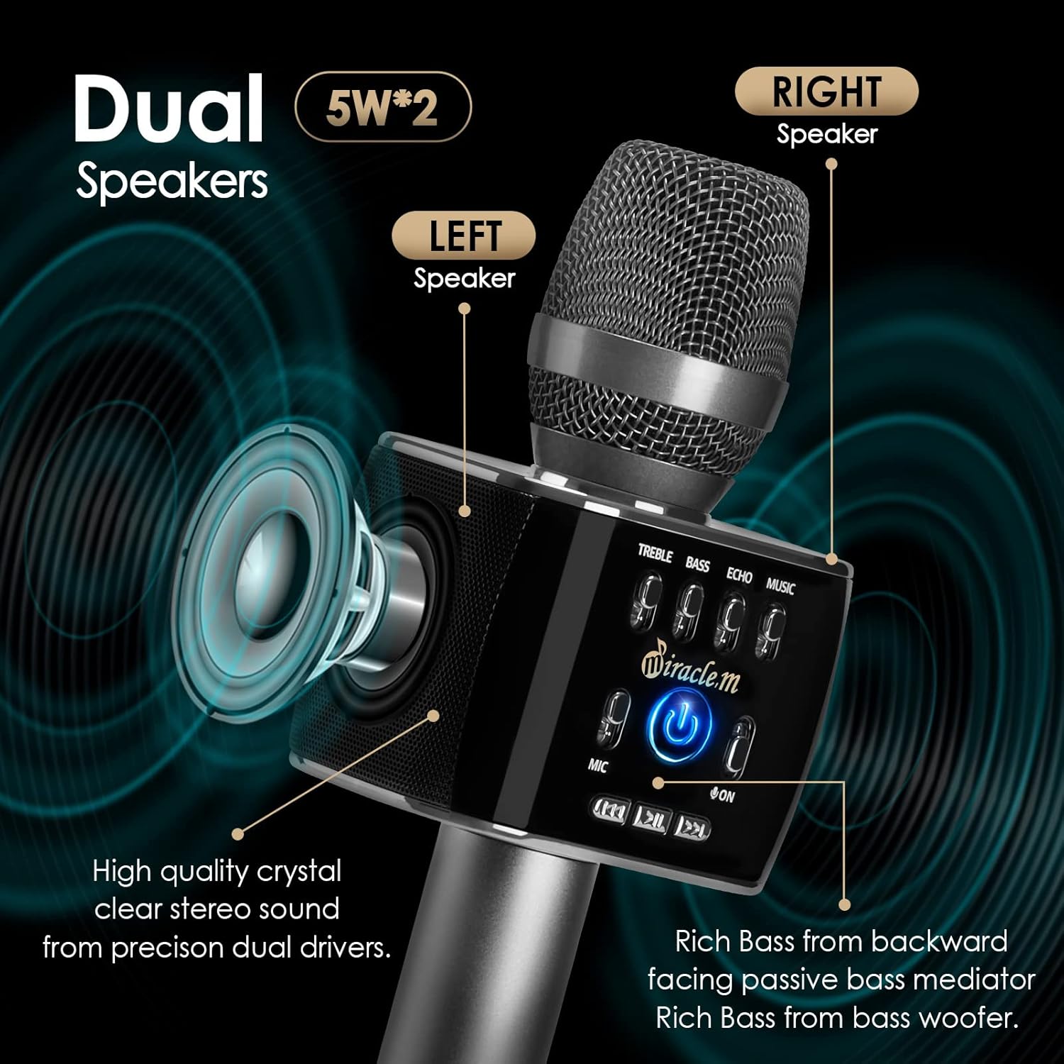 Bluetooth Karaoke Microphone with Speaker R4213
