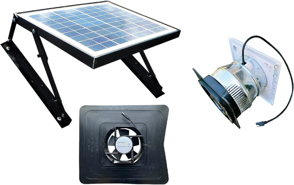 Solar Attic Fan with Crawl Space Adapter, 400 CFM S719360