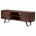 Acacia Wood Industrial 2 Door TV Media Stand M4646