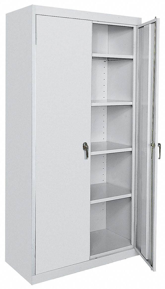 Commercial Storage Cabinet, Dove Gray, 72 in H x 46 in W x 24 in D S629276