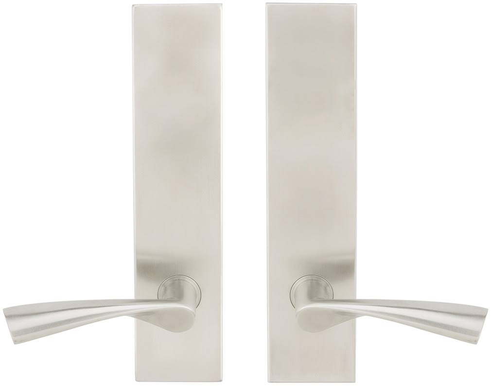Door Lever Set with Latch, Satin Stainless L3690