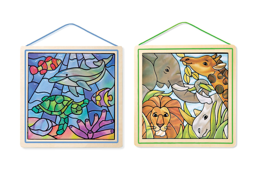 Stained Glass Made Easy Activity Kits Set: Ocean and Safari Z5126
