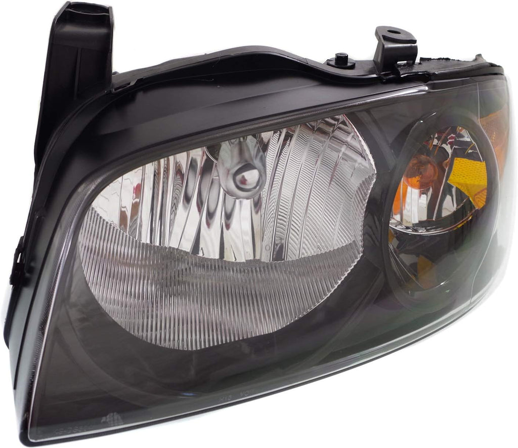 Headlight Assembly Compatible with 2004-2006 Nissan Sentra Halogen Black Driver Side Pack of 2 T24350