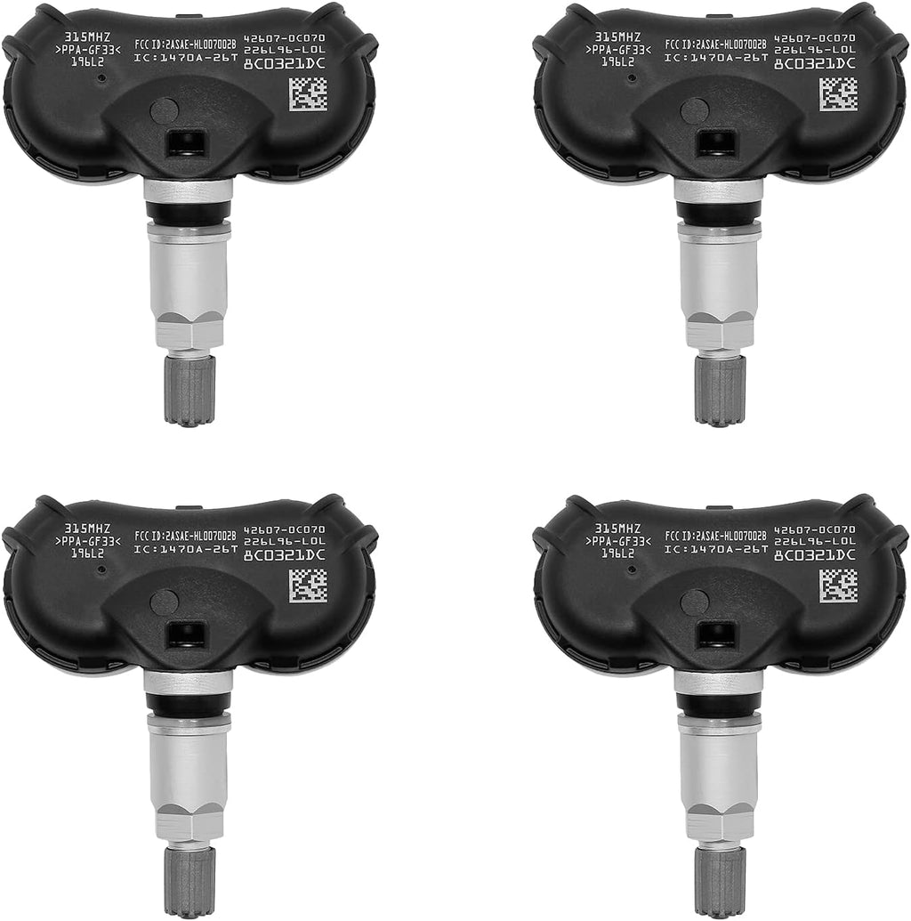 Tire Pressure Sensor 315MHz TPMS 4PCS Replacement Pack of 2 J7470