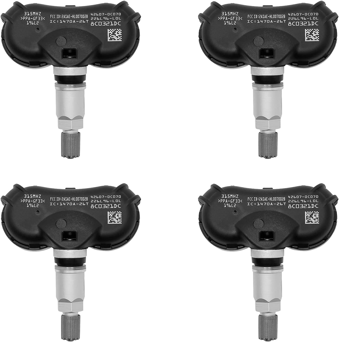 Tire Pressure Sensor 315MHz TPMS 4PCS Replacement Pack of 2 J7470