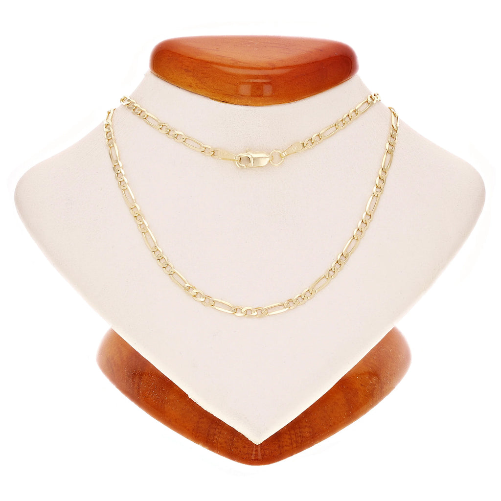 14k Yellow Gold Figaro Chain Necklace 20" 3mm 7 grams R90972