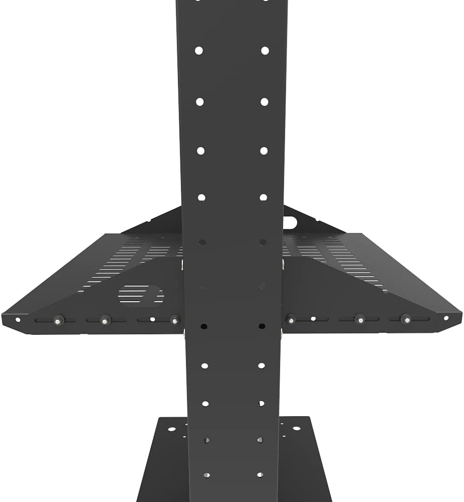2U Cantilever Server Shelf Rack Mount 19 Inch 2 Piece Set Black Y300