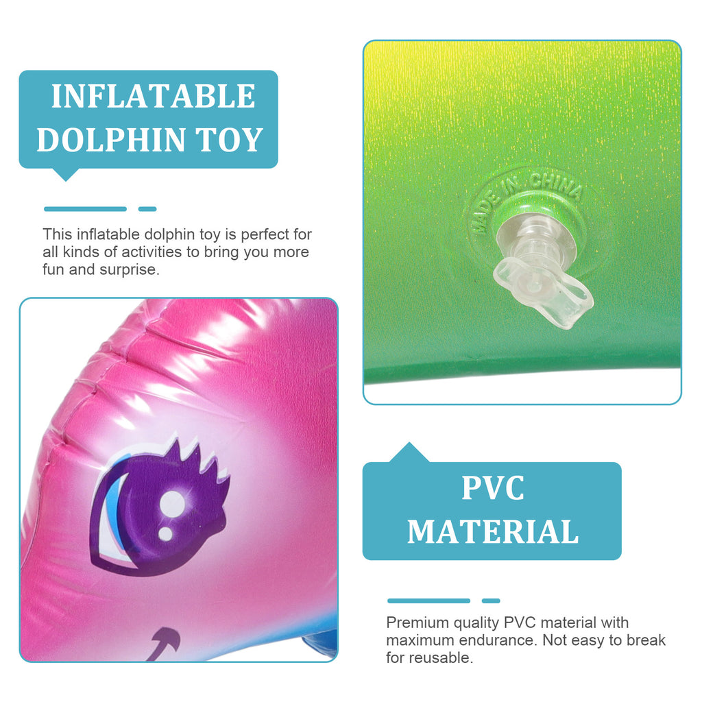 2 Pcs Inflatable Dolphin Pool Toys Pvc L369