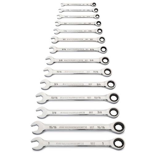 14-Piece 90-Tooth SAE Combination Ratcheting Wrench Set U364