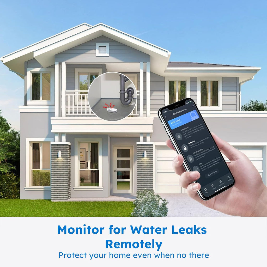 WiFi Water Sensor 5 Pack with 120dB Adjustable Alarm S24510