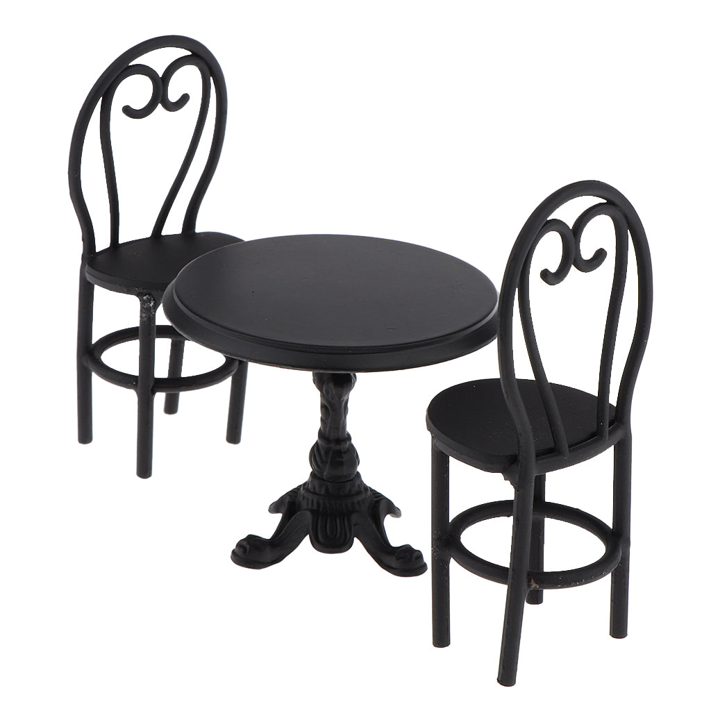 Miniature Round Table Chair Stool Dollhouse Furniture K750853
