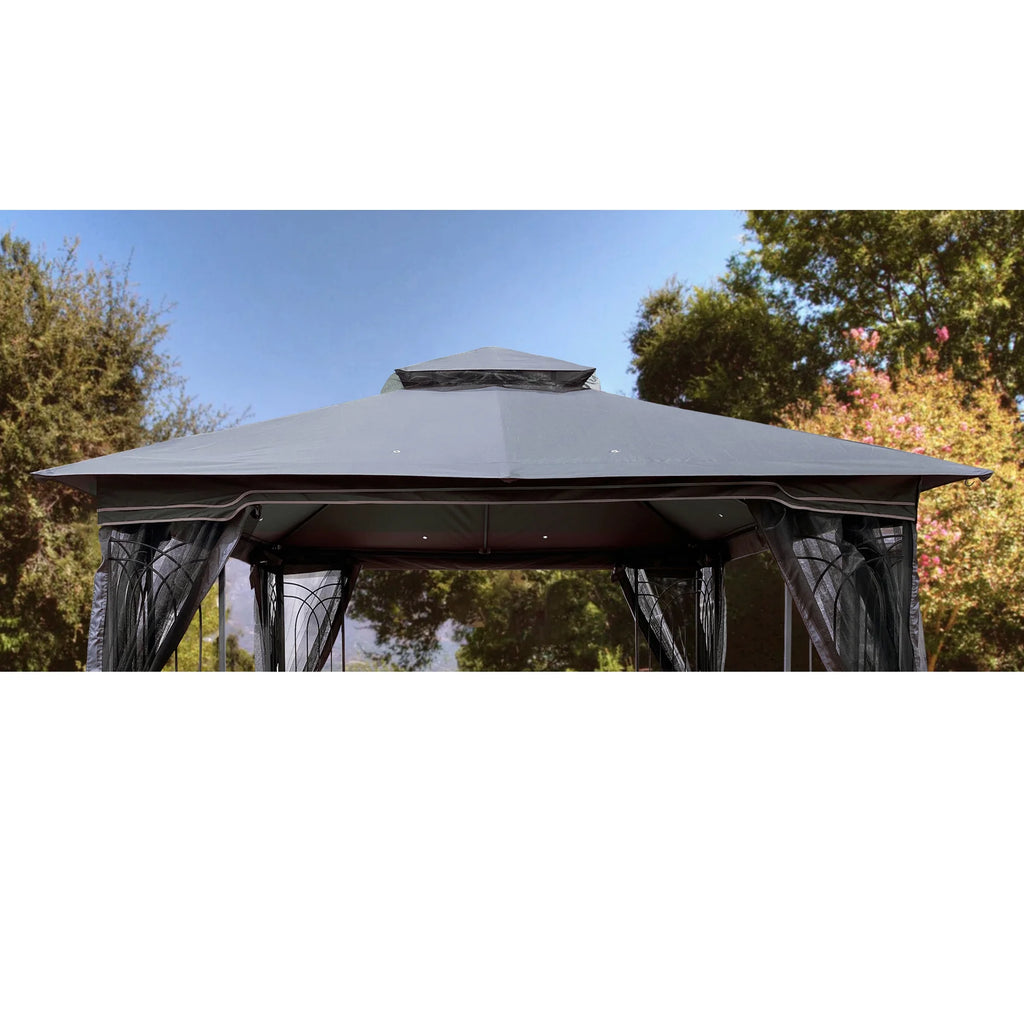 Gray Patio Gazebo Replacement Canopy Top O279