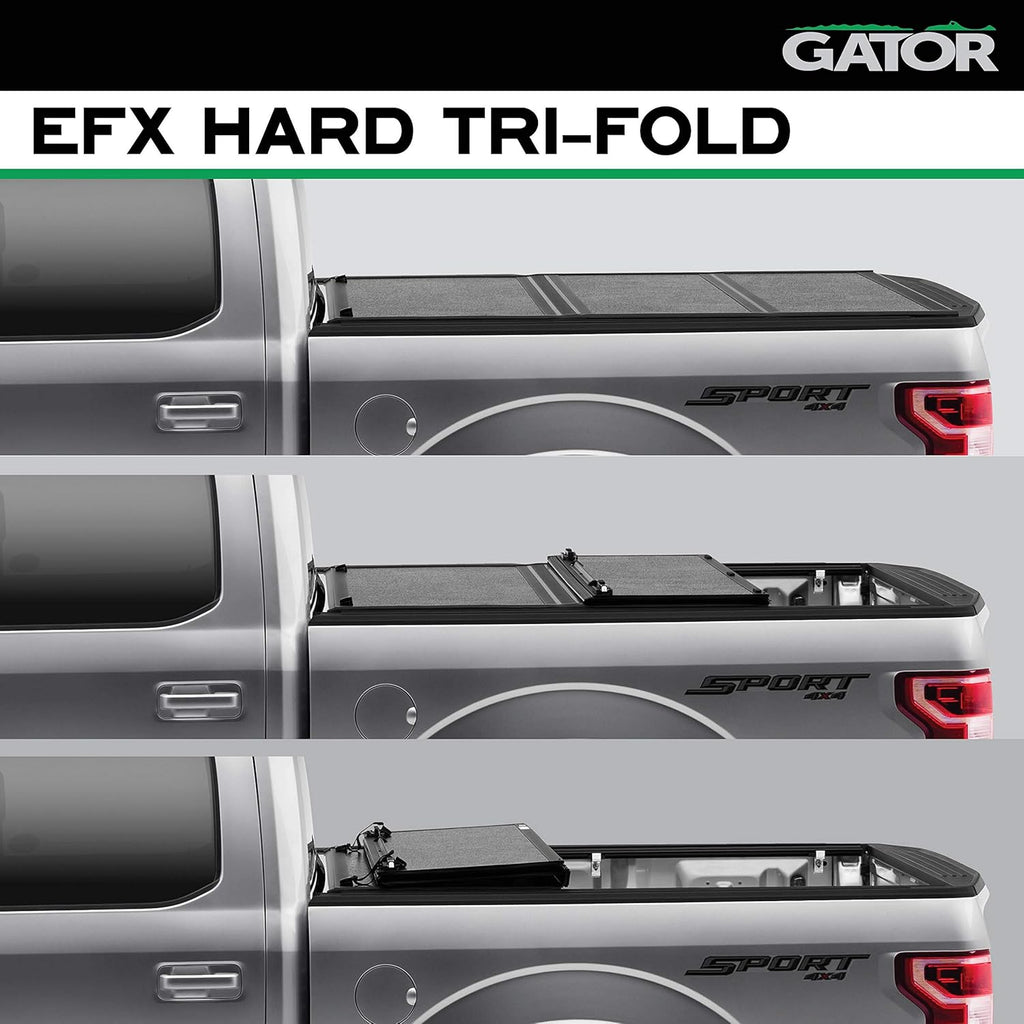 Hard Tri-Fold Truck Bed Tonneau Cover for 5' 7" Bed W1412