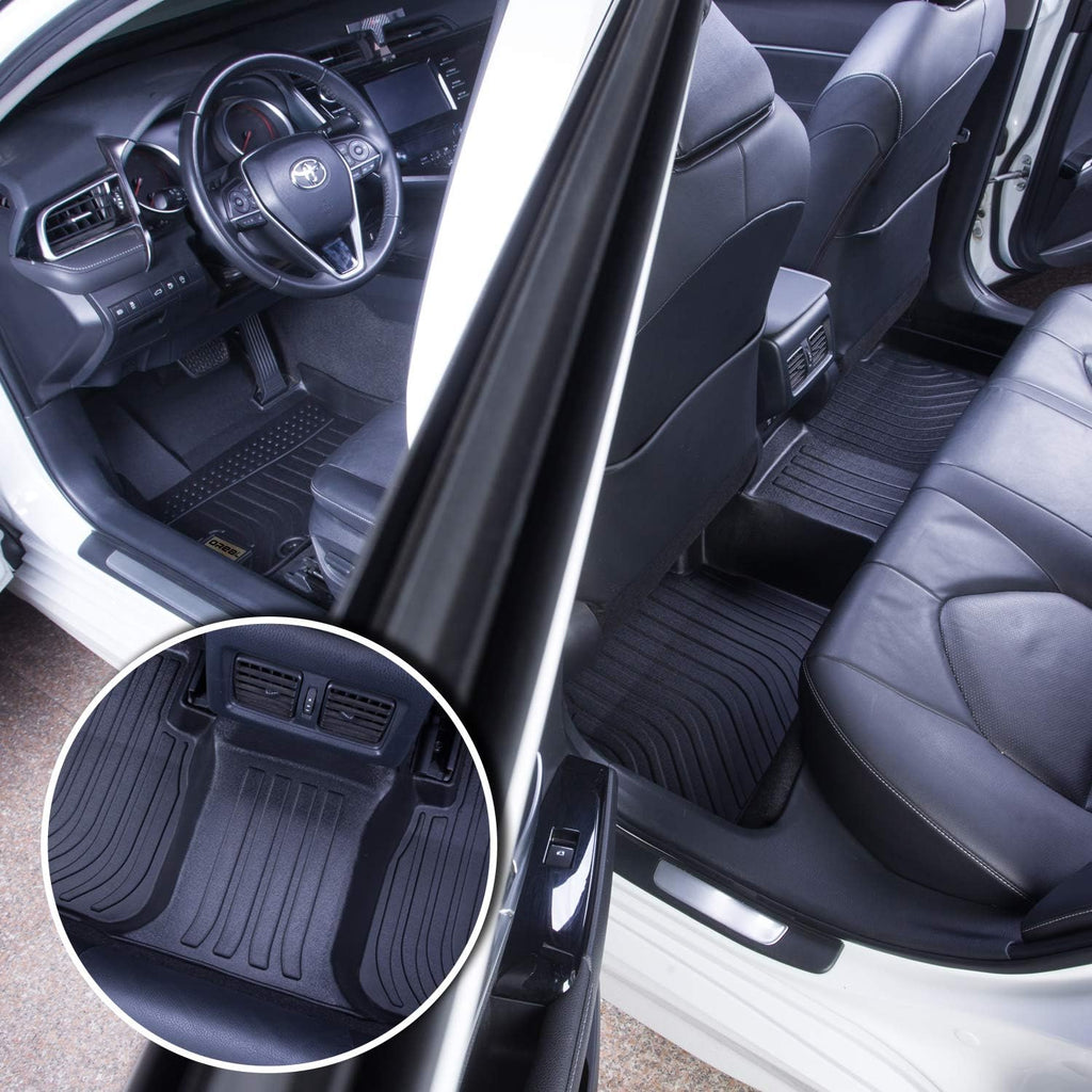 Black Heavy Duty All Weather Floor Mats for Toyota Corolla 2014-2019 Front and Rear Car Carpet M61518