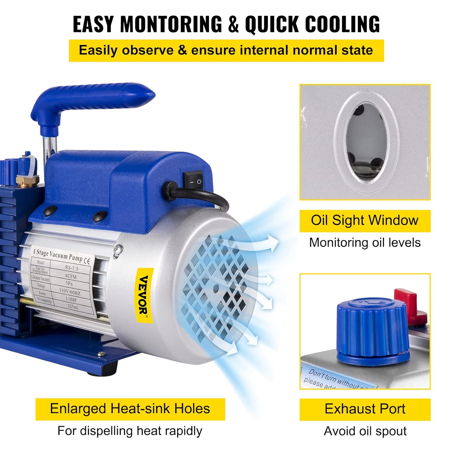 Vacuum Chamber Kit with Pump, 4CFM 1/3HP, 2 Gallon B831