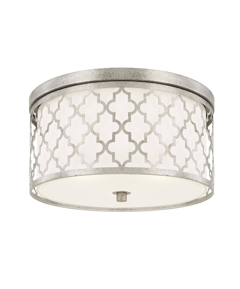 Antique Silver 3-Light Flush Mount R7699