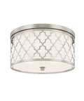 Antique Silver 3-Light Flush Mount R7699
