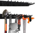 Heavy Duty Garage Storage Tool Organizer Rack with 9 Double Hooks, 64-Inch, 600LB, Pack of 2 E58676