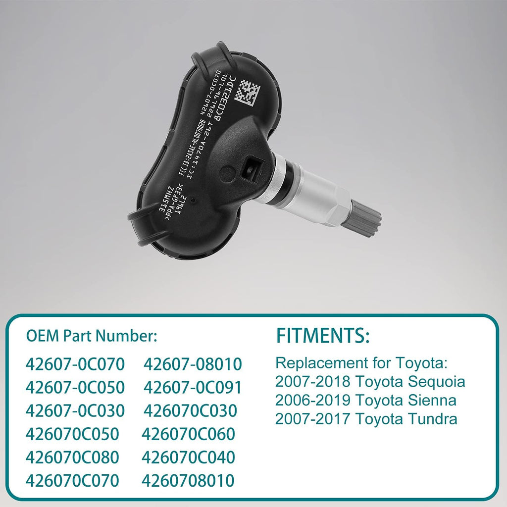 Tire Pressure Sensor 315MHz TPMS 4PCS Replacement Pack of 2 J7470