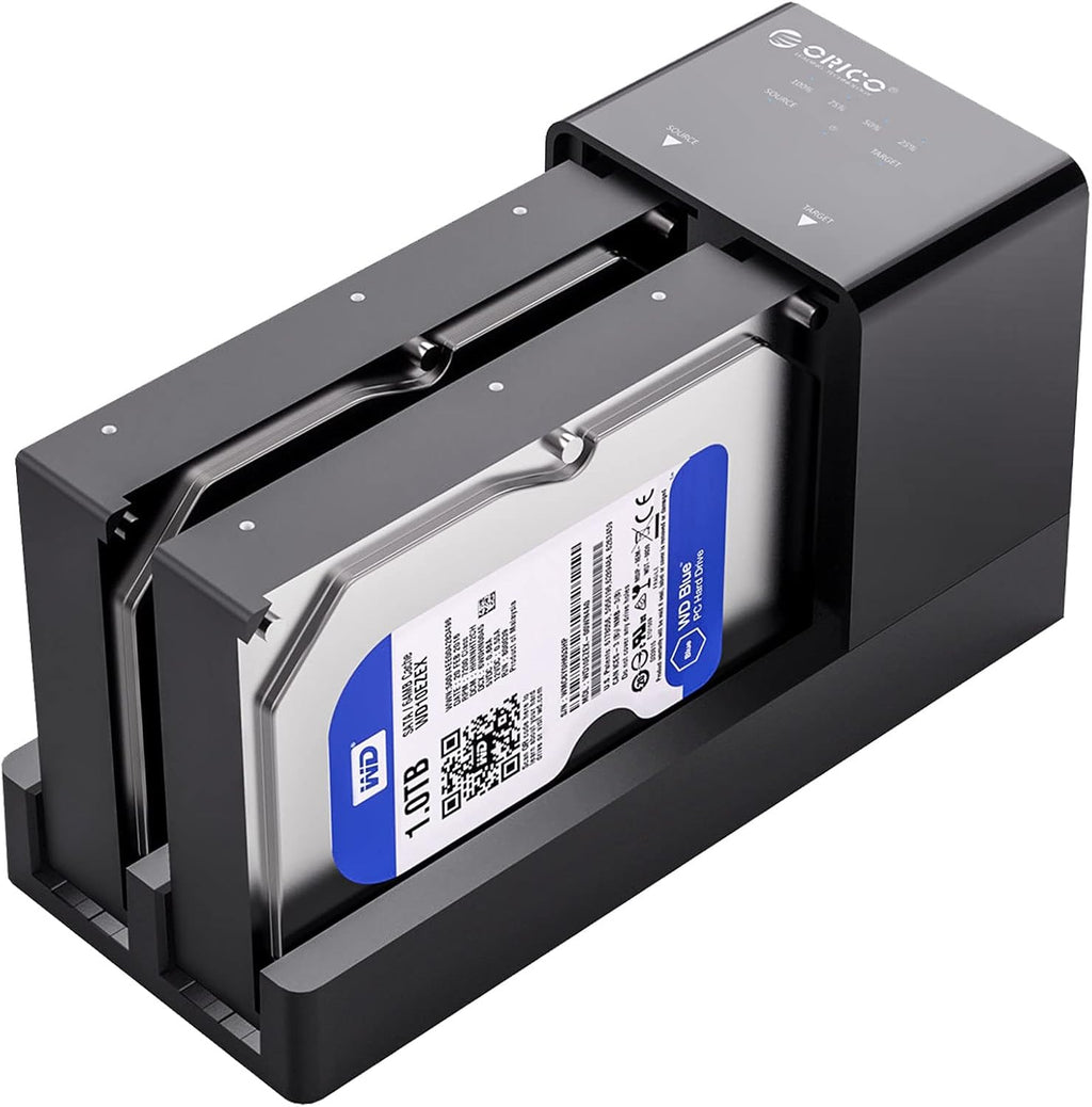 USB 3.0 to SATA External Hard Drive 5 Bay Docking Station with Duplicator Offline Clone Function for 2.5 or 3.5in HDD, SSD Z7804