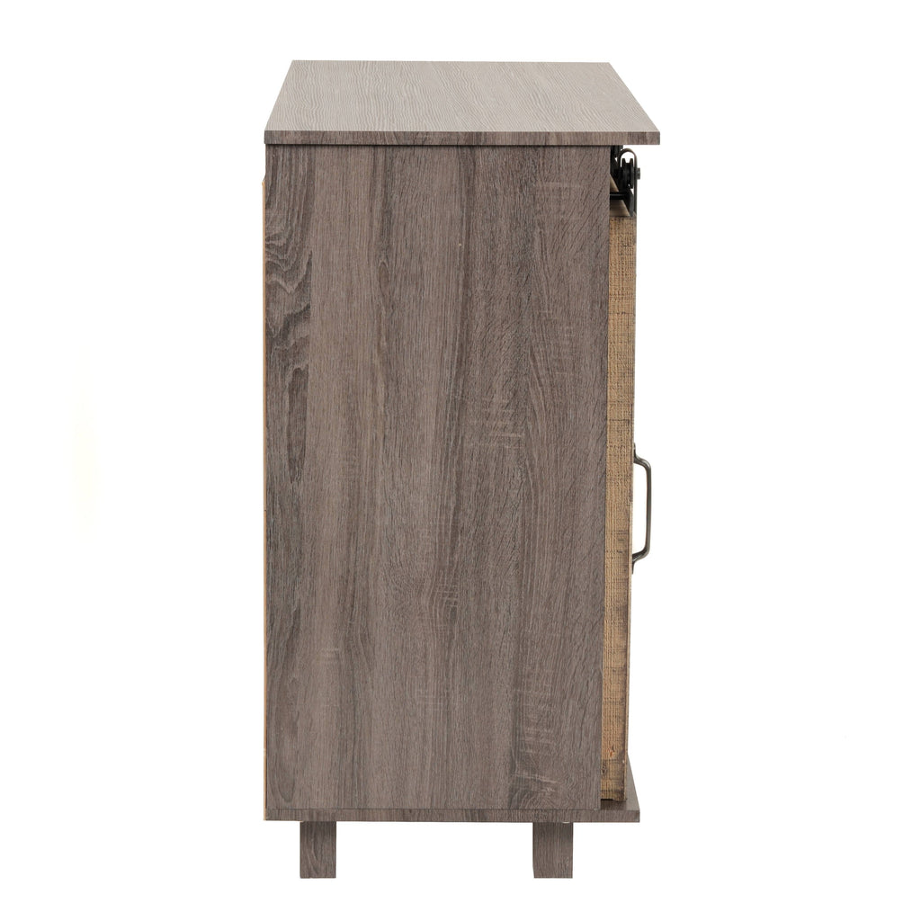 Orden Four Drawer Cabinet with Sliding Barn Style Door L611
