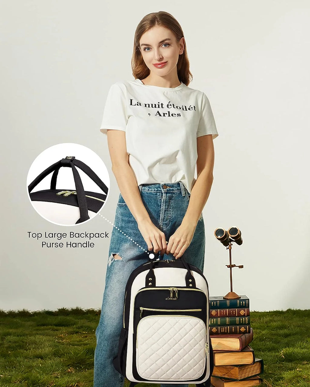 Laptop Backpack with 15.6 inch Laptop Compartment, Lightweight Travel Daypack with USB Port A351