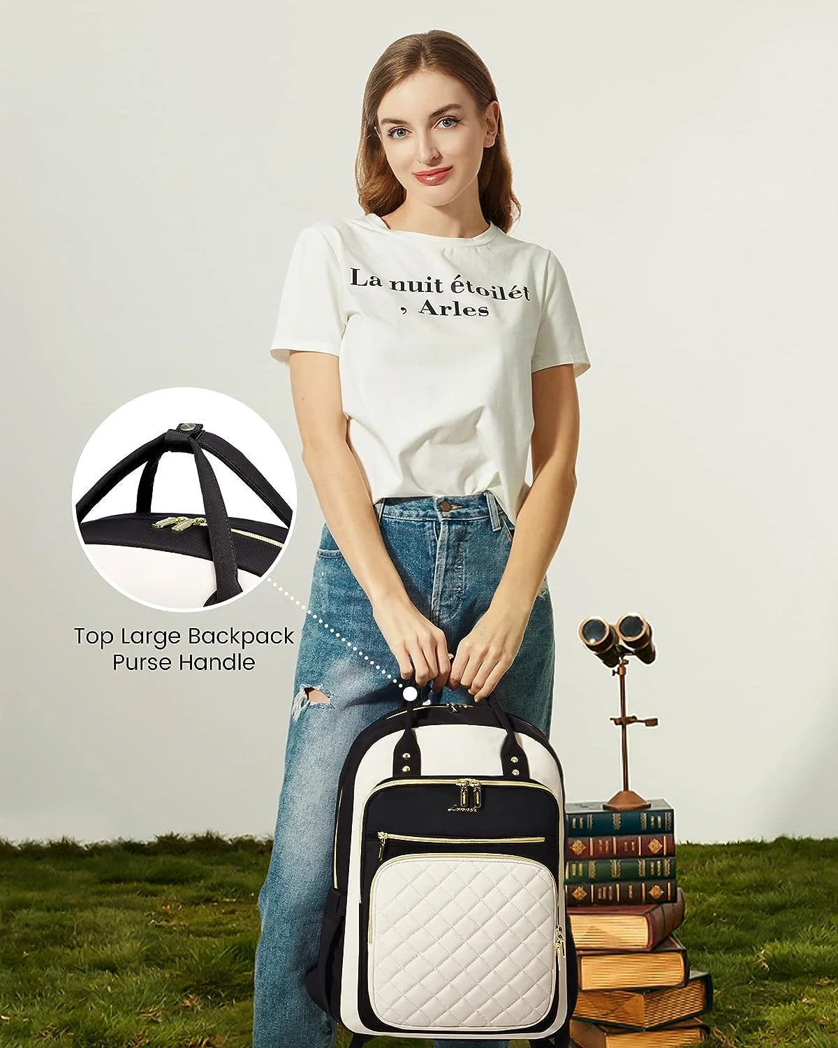 Laptop Backpack with 15.6 inch Laptop Compartment, Lightweight Travel Daypack with USB Port A351