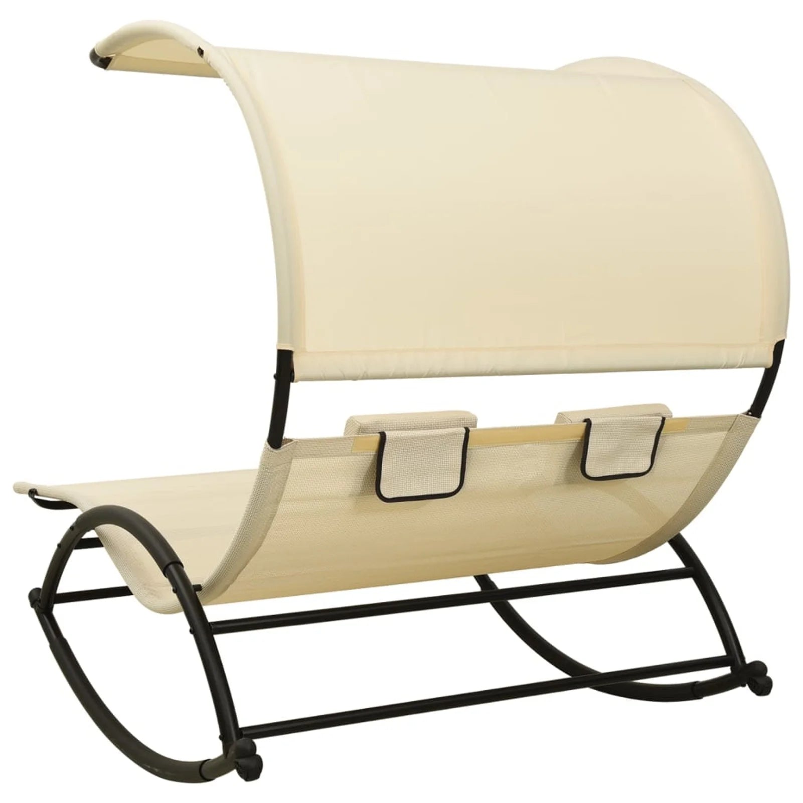 Double Sun Lounger with Canopy Textilene Q180647