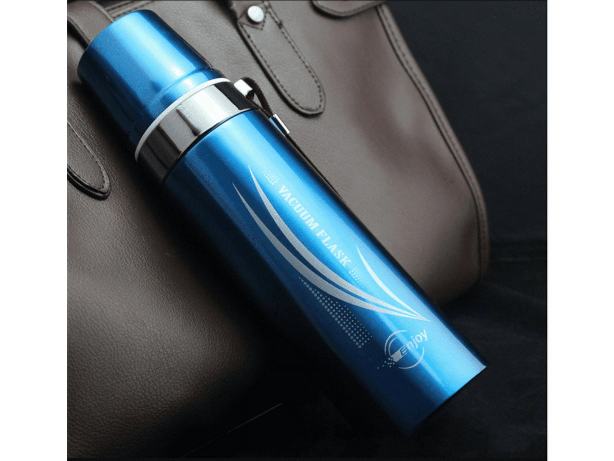 750ML Blue Stainless Steel Vacuum Flask Water Bottle W212