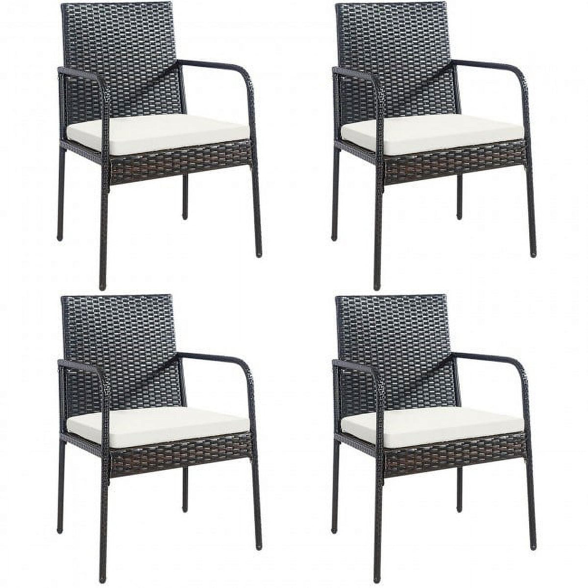 Outdoor Wicker Rattan Dining Set 4 Pieces K6780