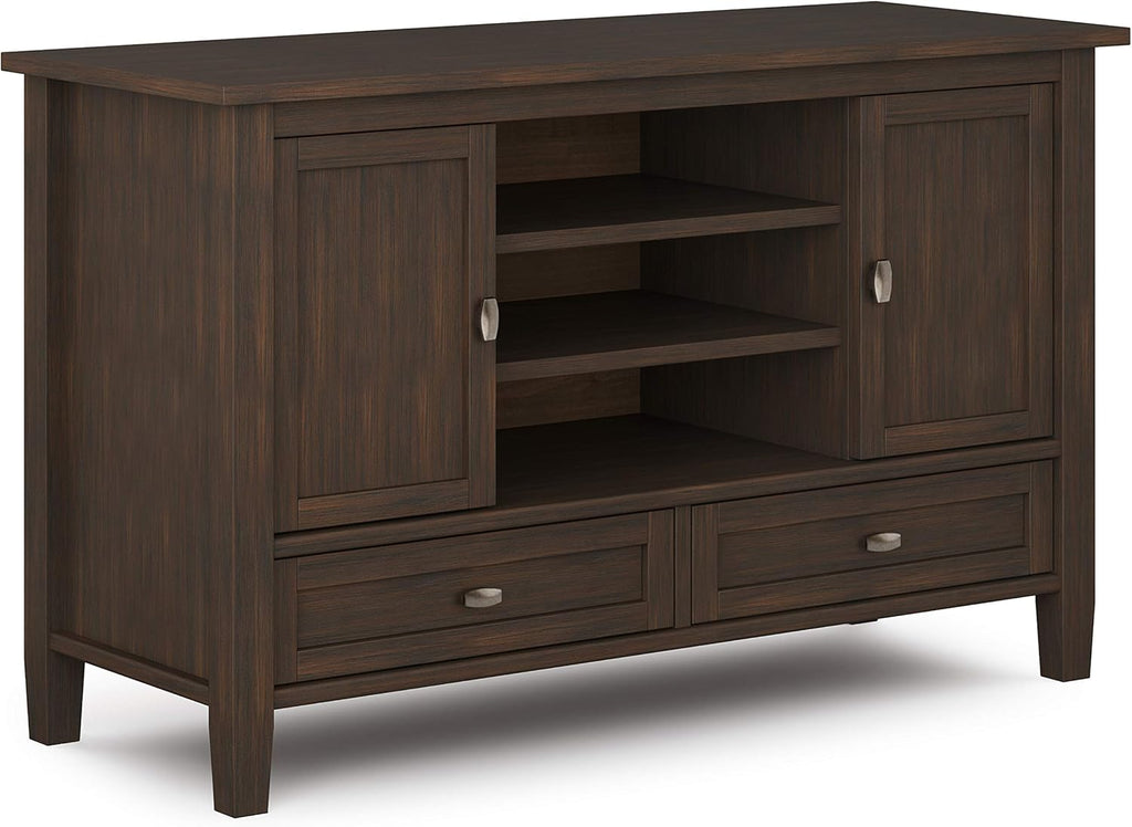 47 inch Solid Wood TV Media Stand in Farmhouse Grey J6086