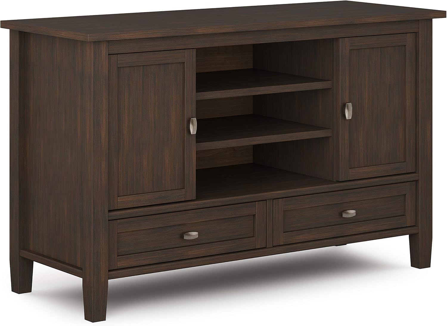 47 inch Solid Wood TV Media Stand in Farmhouse Grey J6086