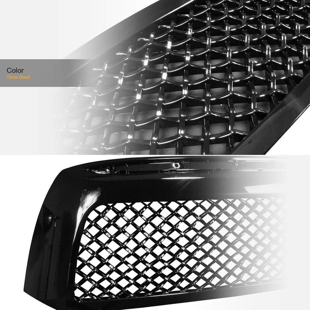 Black Mesh Front Hood Bumper Grille R498