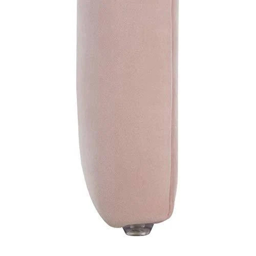Light Pink Velvet Ottoman V2392