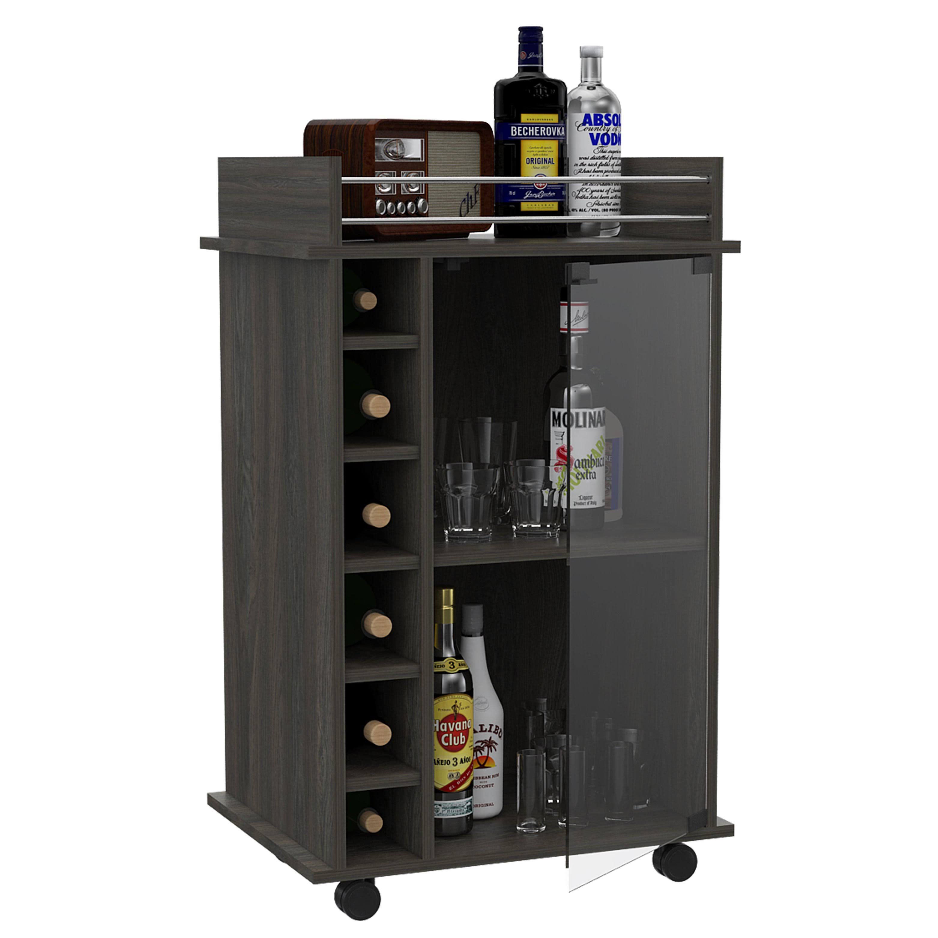 Grey Oak Bar Cart B319150