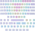 109 Pcs POM Jelly Keycaps Set, Doubleshot Translucent OEM Profile Blank Keycaps N843456