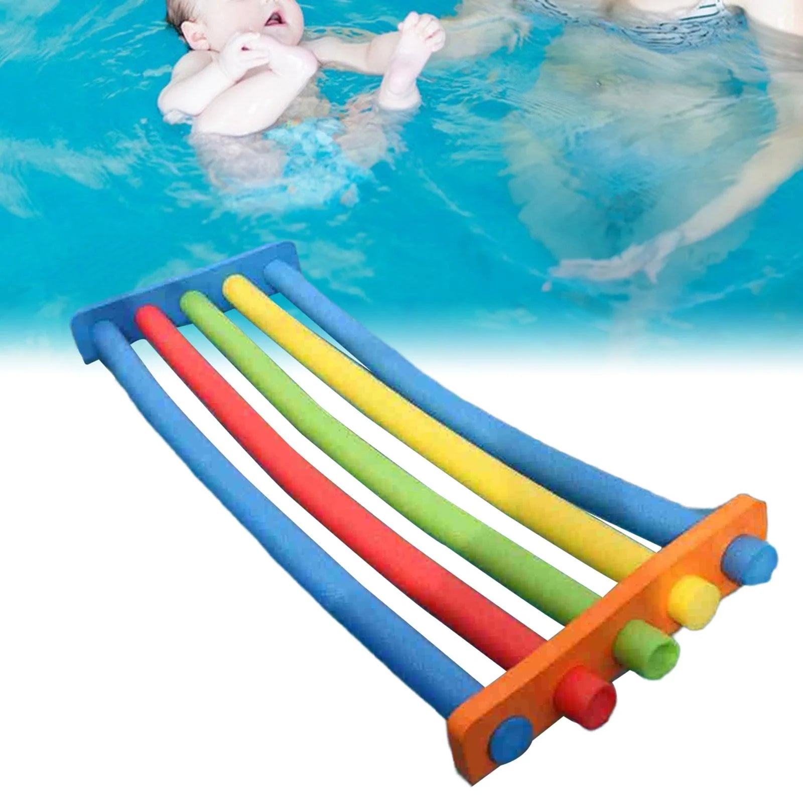 Swim Noodles Connector Foam Flotation Fitting with 5 Holes 52cmx3cmx12cm D43527
