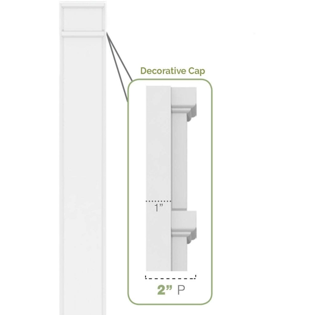 Plain PVC Pilaster with Decorative Capital & Base (Pair) Y6955