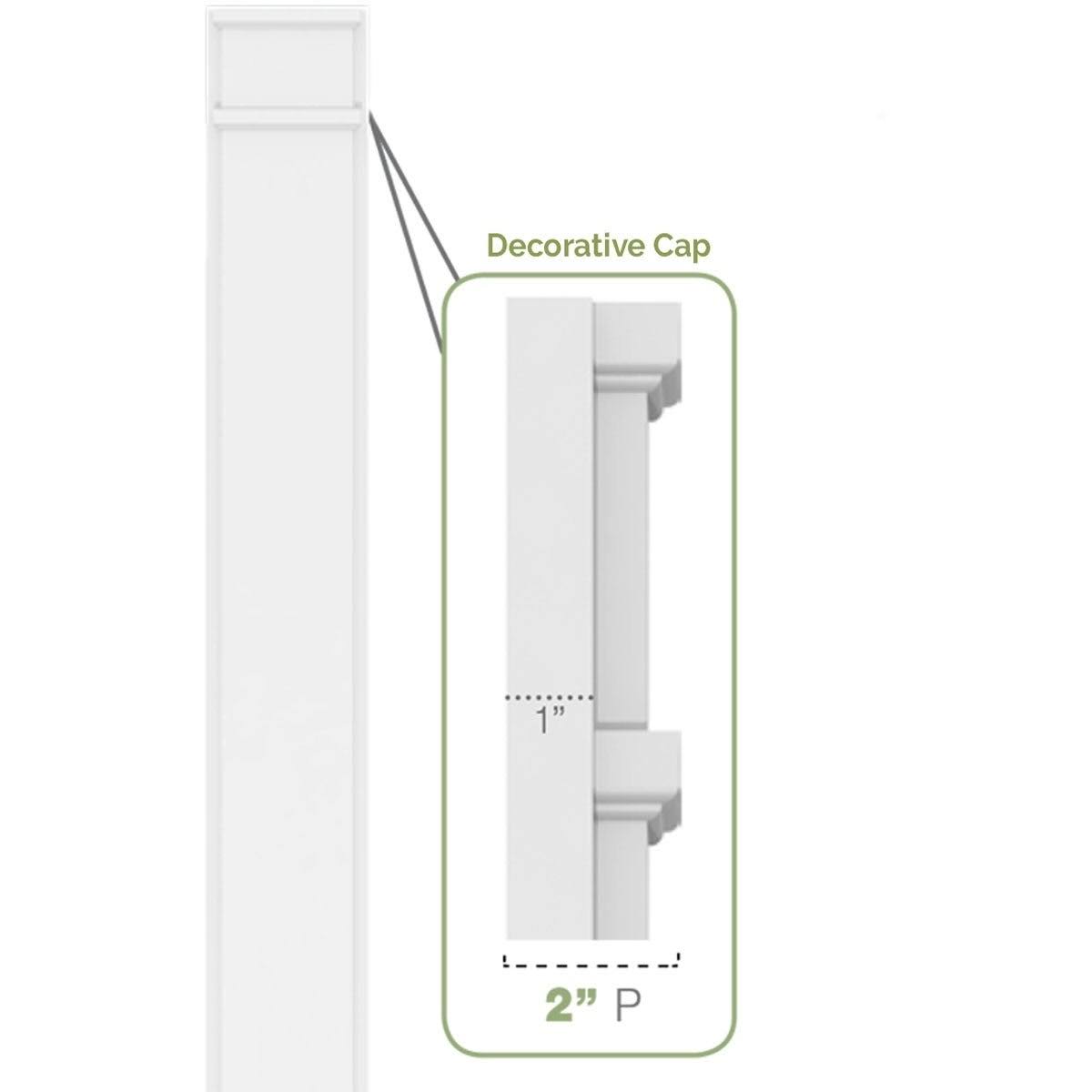 Plain PVC Pilaster with Decorative Capital & Base (Pair) Y6955