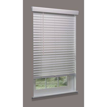 Cordless Faux Wood Blind, white, 24-3/4x22w x 3 C32387