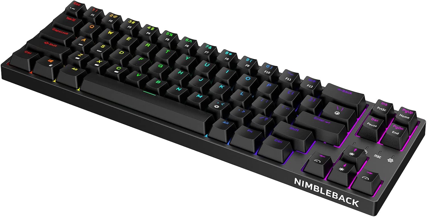 White 68 Keys RGB Backlit Mechanical Keyboard I992